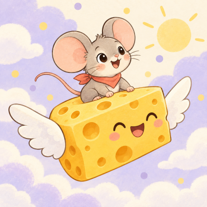 Pipi the funny cartoon mouse